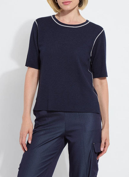 Odessa Reversible Knit Short Slv Tee