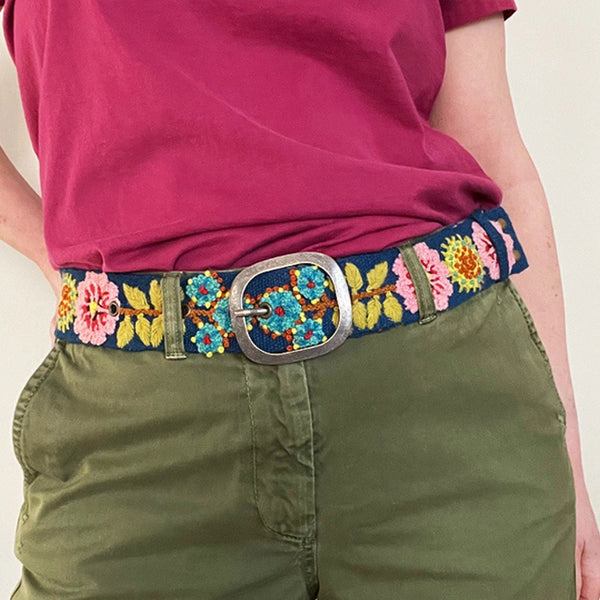 Sunshine Daydream Embroidered Wool Belt