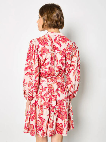 Boho Painterly Sarsa Print Dress