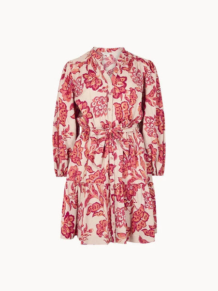 Boho Painterly Sarsa Print Dress