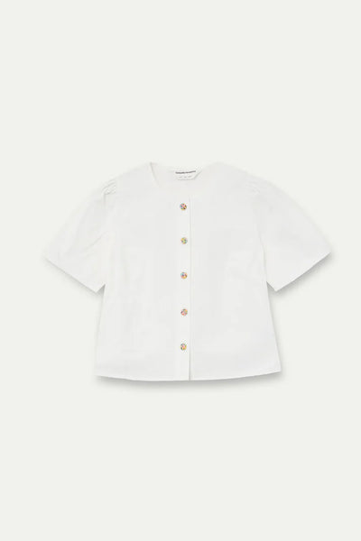100% Cotton Top with Multicolored Buttons