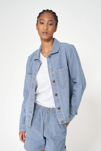 Striped Denim Jacket