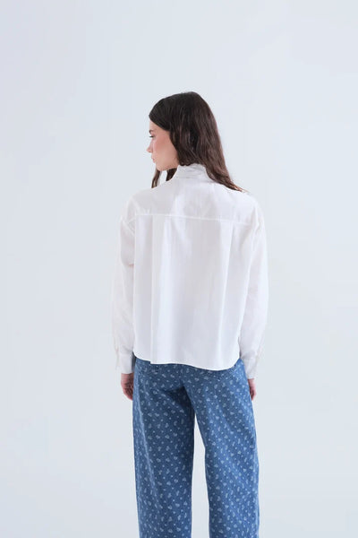 Bow White-Front Blouse