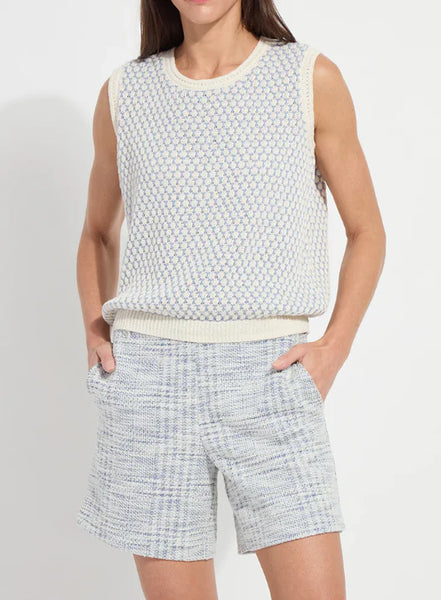 Claire Textured Mesh Sweater Shell