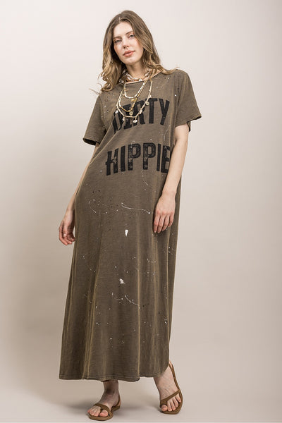 DIRTY HIPPIE PAINT SPLASH OVERSIZED DRESS