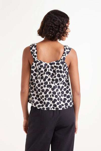 Terrazzo print strappy top