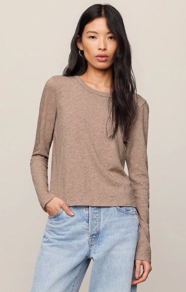 Junie Long Sleeve Tee - Heather Ash
