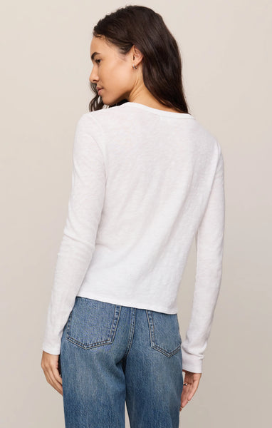 Junie Long Sleeve Tee - White