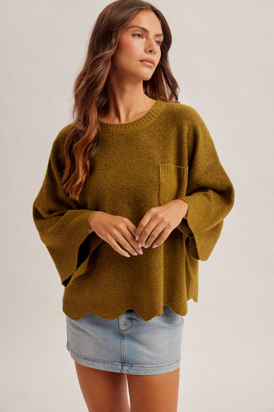 Scalloped Edge Sweater
