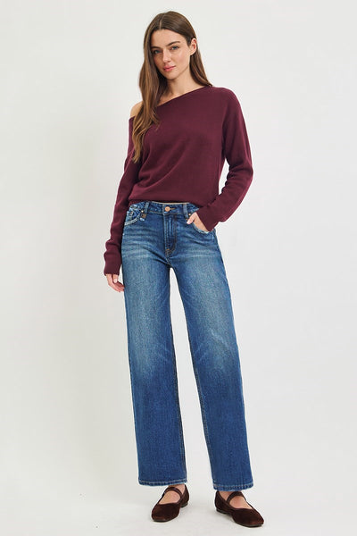 HIGH RISE STRAIGHT JEANS