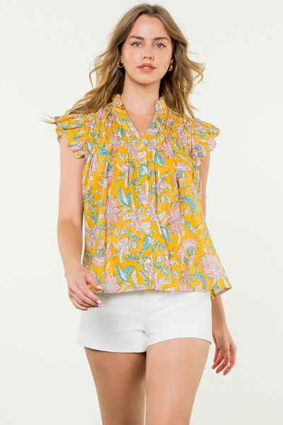 Button Up Floral Top