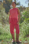 SLEEVELESS CREWNECK LOUNGE TOP