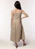 Thin Strap Gingham Pattern Dress