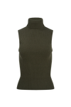 Sleeveless Turtleneck in Black