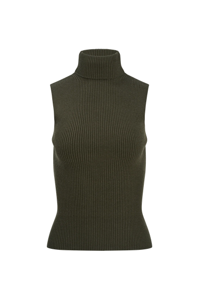 Sleeveless Turtleneck in Black