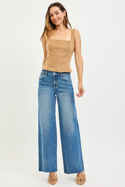 HIGH RISE WIDE LEG JEANS