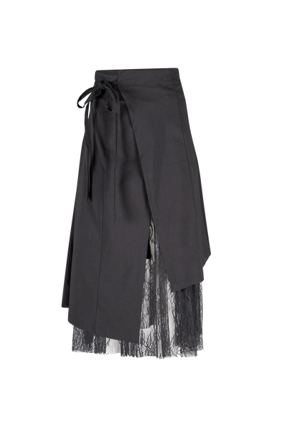 Lace Underlay Faux Wrap