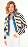 Striped Jacket with Denim