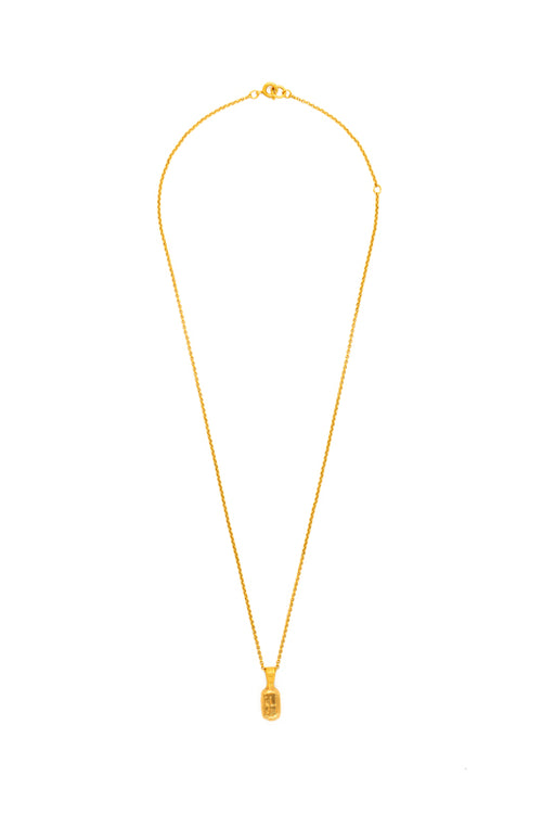 86400 FORTUNE BUOY NECKLACE ON BRAIDED CHAIN