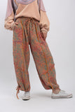 Floral Print Washed Harem Pants
