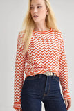 Chevron Stripe Crewneck Sweater