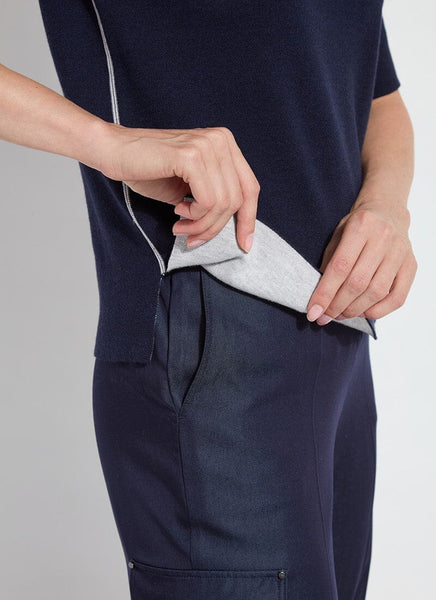 Odessa Reversible Knit Short Slv Tee