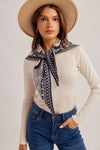 Handkerchief Motif Triangle Scarf