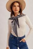 Handkerchief Motif Triangle Scarf