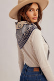 Handkerchief Motif Triangle Scarf