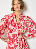 Boho Painterly Sarsa Print Dress
