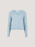 Ribbed Scallop Basic Cardigan