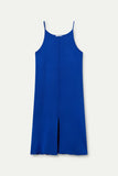 Blue Fine Knit Midi Dress