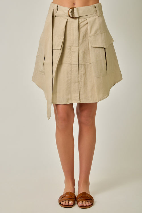 CARGO BELTED SKIRT