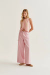 Pink Plaid Knit Vest