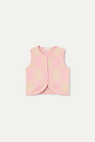 Pink Plaid Knit Vest