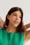 Green Knit Vest Top