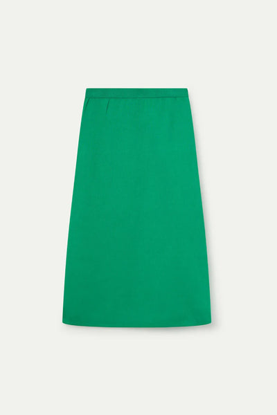 Green Knit Midi Skirt