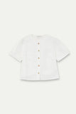 100% Cotton Top with Multicolored Buttons