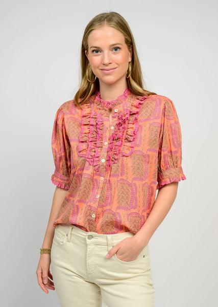 Eyelet Ruffled Shirt