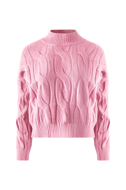 Moc Neck Short Cabel Sweater