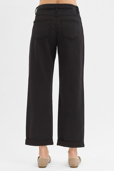 MID RISE ANKLE BARREL RELAXED BAGGY PANTS