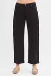 MID RISE ANKLE BARREL RELAXED BAGGY PANTS
