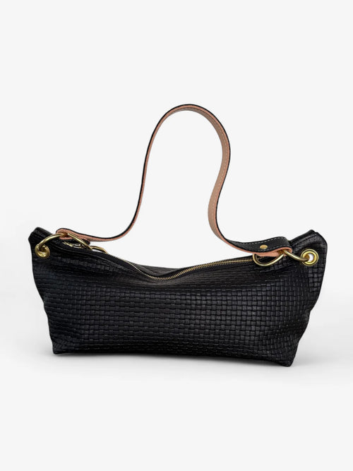 Blair-East West-Woven Black Leather