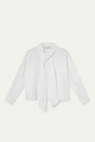 Bow White-Front Blouse
