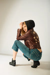Christyn Star Detail with Hood RF Leather Jacket