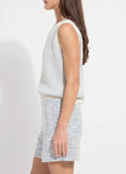 Claire Textured Mesh Sweater Shell