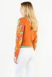 Colorful Long Sleeve Button Sweater