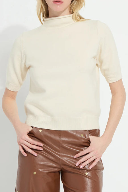 Acid Wash Cable Crew Sweater