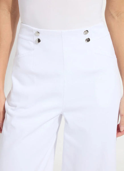 Dion Sailor Crop Palazzo Denim (25" Inseam)