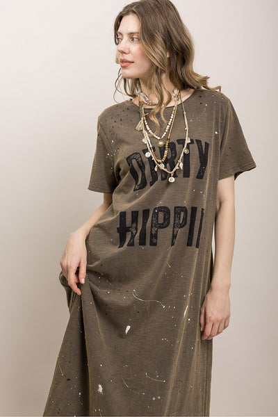 DIRTY HIPPIE PAINT SPLASH OVERSIZED DRESS